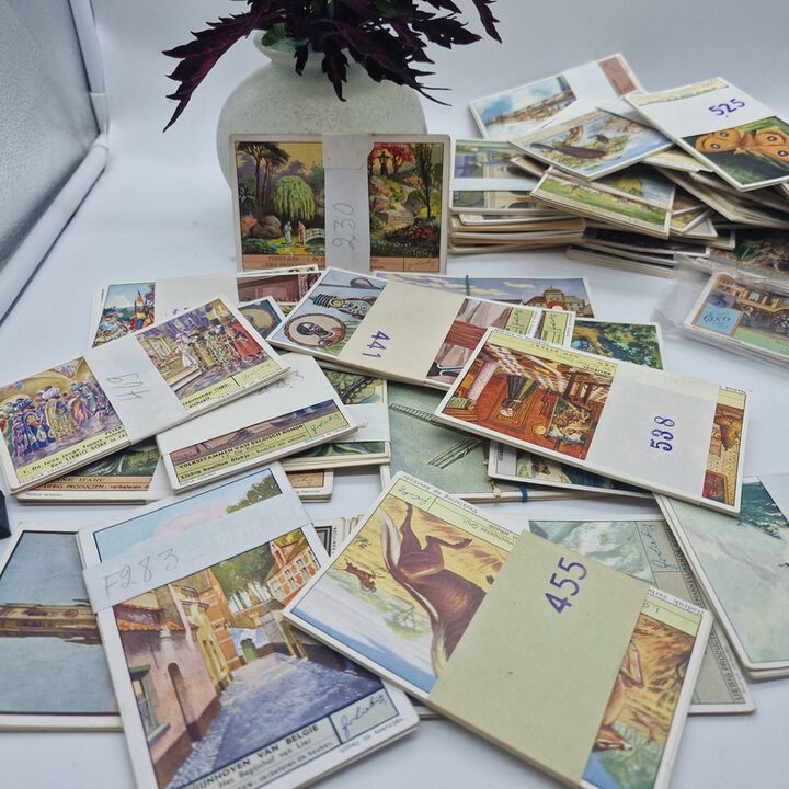 Grande Colecao de 59 Conjuntos de Cromolitografias Liebig e OXO 354 Cartas