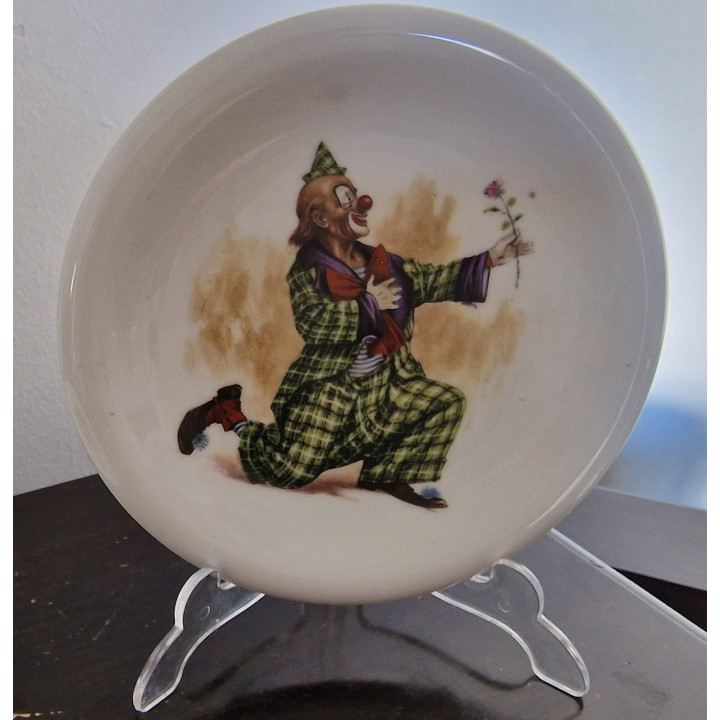 Set 4 Piatti Porcellana Mitterteich Bavaria Pagliacci Germania 70s