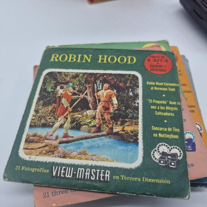 Винтажный стереоскоп View-Master Model C из коричневого бакелита с коробкой - 8 полных наборов дисков и 2 отдельных  - Sawyer's…