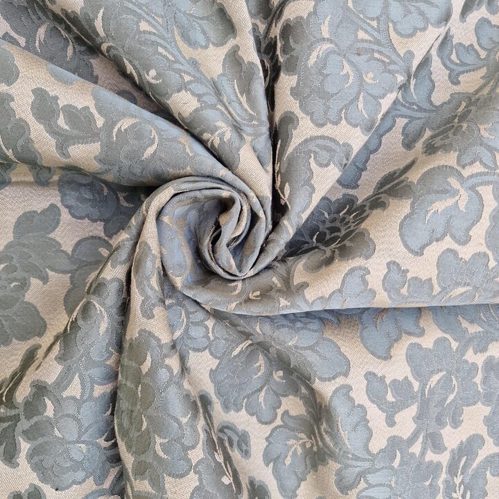 Coupons de Tissu Jacquard Vintage, Textile Damas Soie Coton Viscose, Couture Mid Century, 60x120 cm et 30x150 cm, Restauration