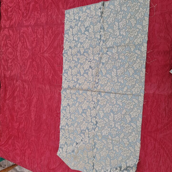 Retalhos de Tecido Jacquard Vintage, Damasco Seda Algodão Viscose, Costura Mid Century, 60x120 cm e 30x150 cm, Restauração