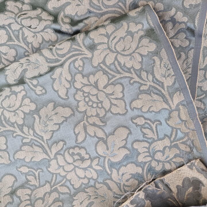Retalhos de Tecido Jacquard Vintage, Damasco Seda Algodão Viscose, Costura Mid Century, 60x120 cm e 30x150 cm, Restauração