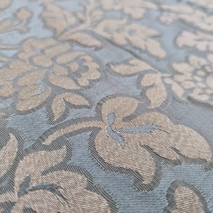 Tagli di Tessuto Jacquard Vintage, Damascato Seta Cotone Viscosa, Cucito Mid Century, 60x120 cm e 30x150 cm, Restauro