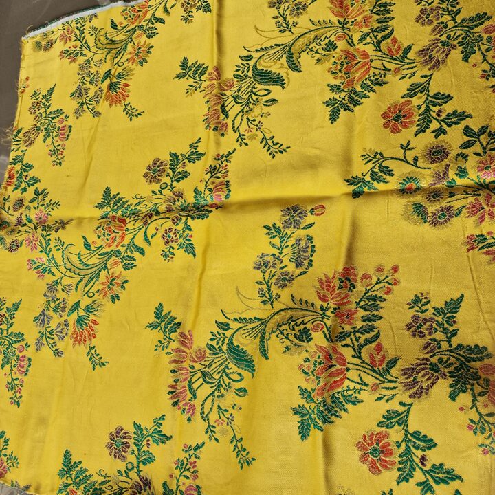 Valencian Skirt Fabric Pieces Silk Viscose Brocade, Vintage Fallera Textile Panels 135x70 65x70 cm, Traditional Sewing Tapestry