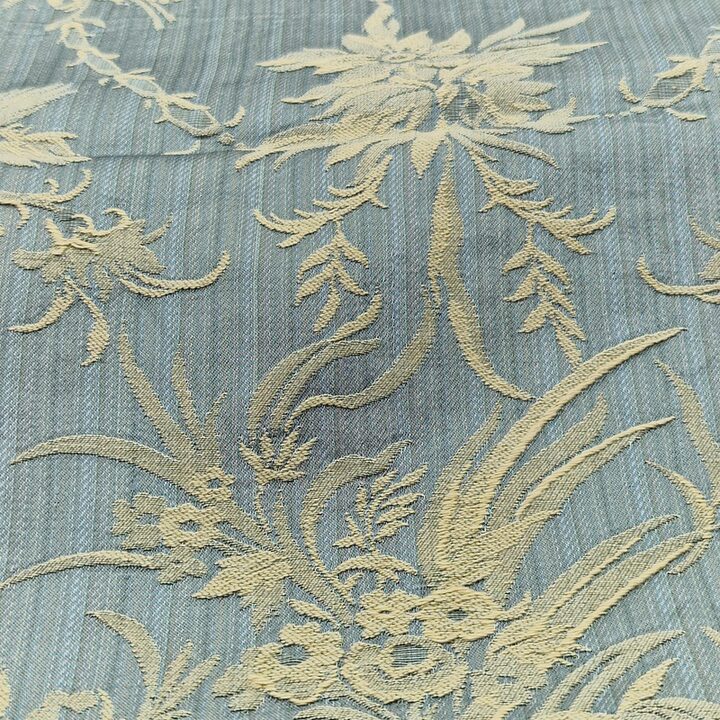 Antico Tessuto Jacquard Valenciano, Pannello in Damasco di Seta e Cotone, Tessile d'Inizio XX Secolo per Costumi Storici