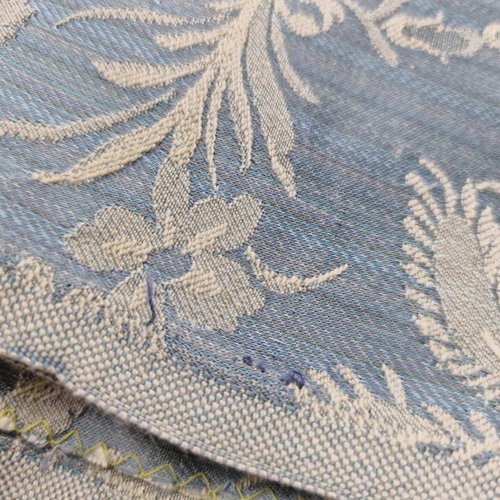 Tejido Jacquard Valenciano Antiguo, Panel de Brocado de Seda y Algodón, Textil de Principios del Siglo XX para Costura Histórica