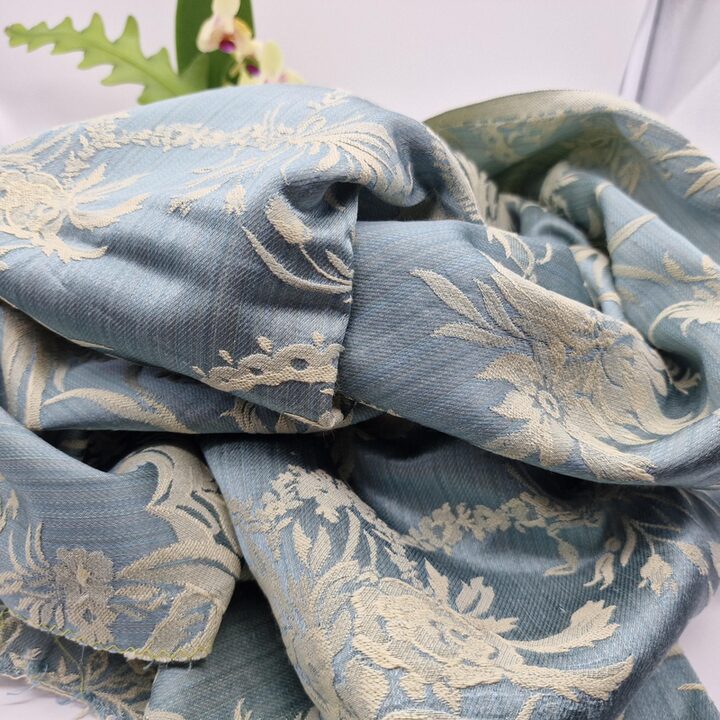 Tissu Jacquard Valencien Ancien, Panneau de Damas en Soie et Coton, Textile du Début du XXe Siècle pour Couture Historique