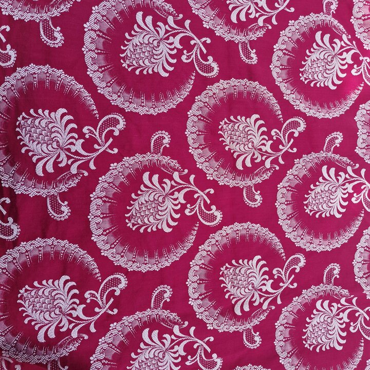 Vintage Spanish Jacquard Fabric Remnants, Mid Century Floral Cotton Mattress Cover Pieces for Upholstery Sewing, Price per Piece