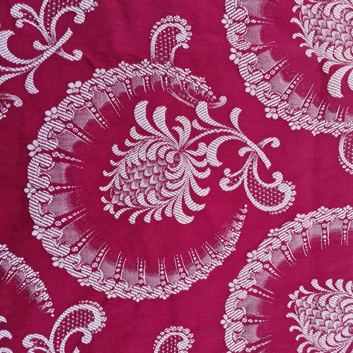 Chutes de Tissu Jacquard Vintage Espagnol, Pièces de Coton Floral du Milieu du Siècle pour Tapisserie, Prix par Pièce