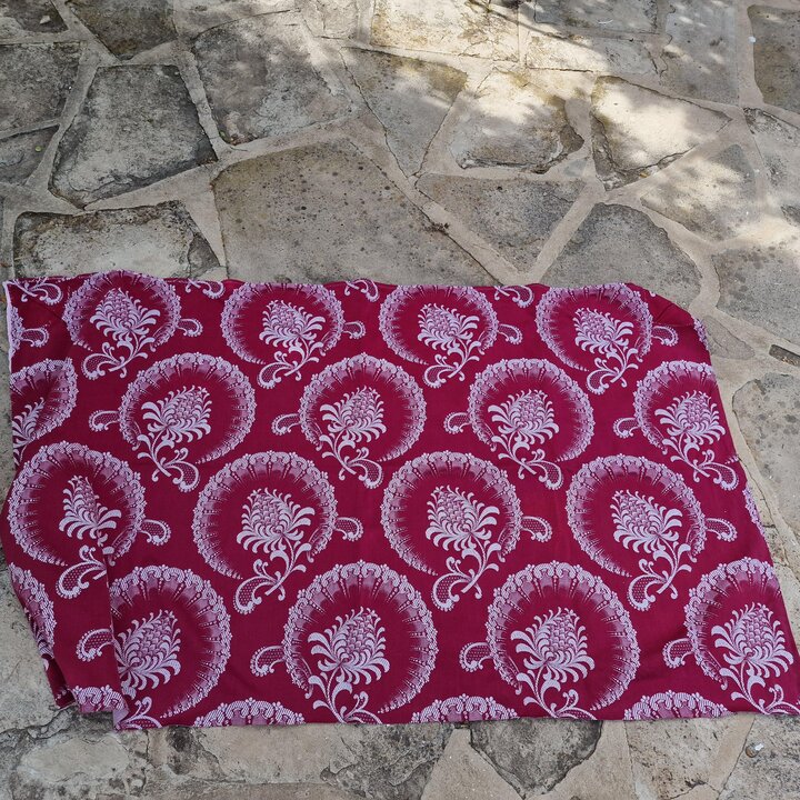 Chutes de Tissu Jacquard Vintage Espagnol, Pièces de Coton Floral du Milieu du Siècle pour Tapisserie, Prix par Pièce