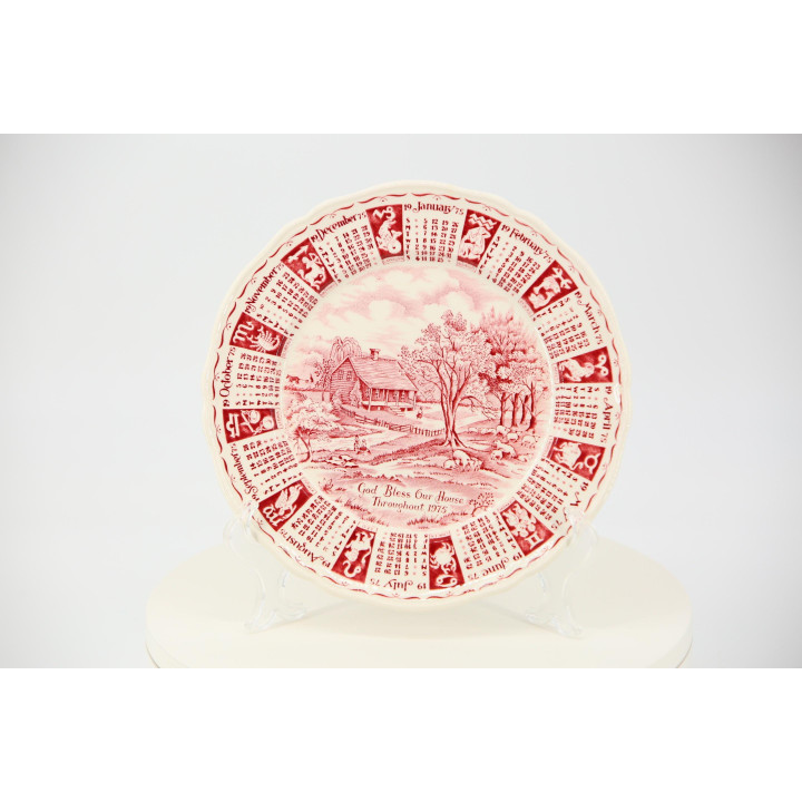 1975 Alfred Meakin Staffordshire Calendar Plate