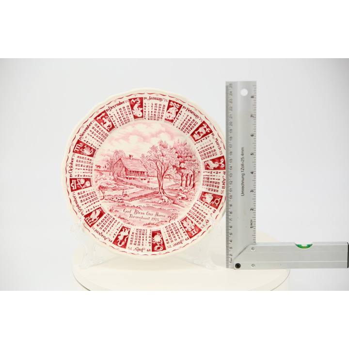 Assiette Calendrier 1975 Alfred Meakin Staffordshire