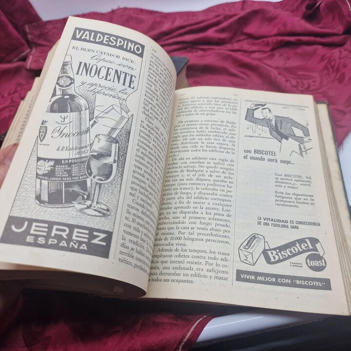 Riviste Rilegate Vintage, Selecciones del Readers Digest Anno 1957 Completo, 2 Volumi, Edizione Spagnola, Pubblicita Epoca
