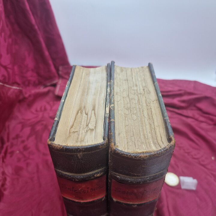 Revues Reliees Vintage, Selecciones del Readers Digest Annee 1957 Complet, 2 Volumes, Edition Espagnole, Publicite Ancienne