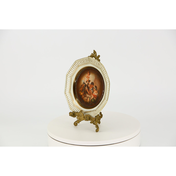 Talerz Schumann Bavaria Murillo „Dzieci grające w kości”