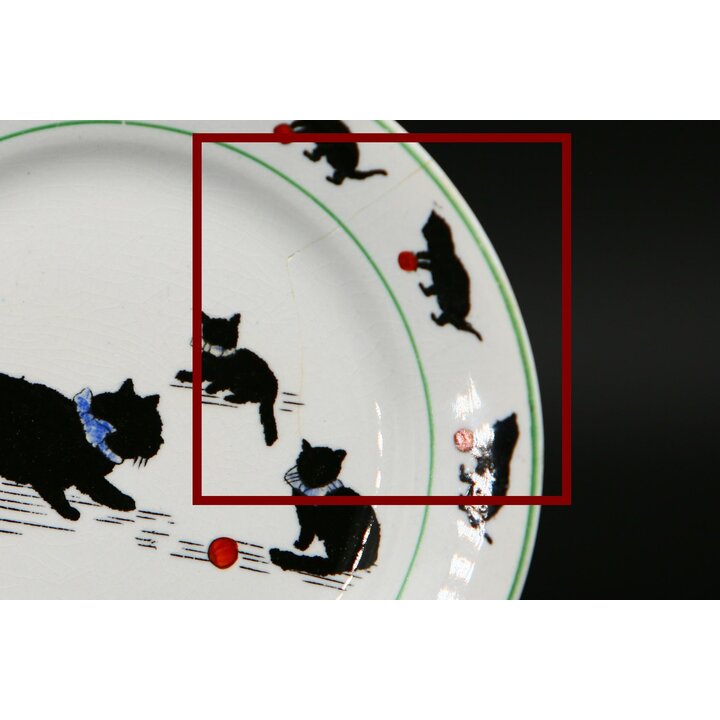 Par de pratos antigos Grimwades Black Cats — Stoke on Trent — Década de 1920