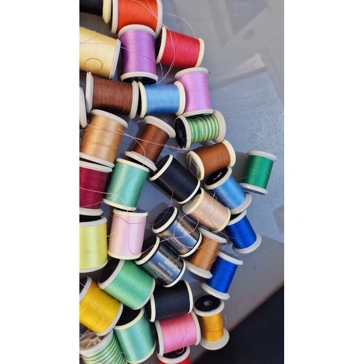 Vintage Lot of 75 Fine Cotton Thread Spools 50 Fabra Coats Spain | Antique Sewing Threads for Machine Embroidery | Collectible M