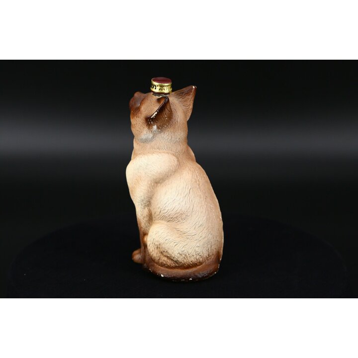 Bouteille Figurative Chat Siamois pour Brandy, Céramique, Espagne, années 90