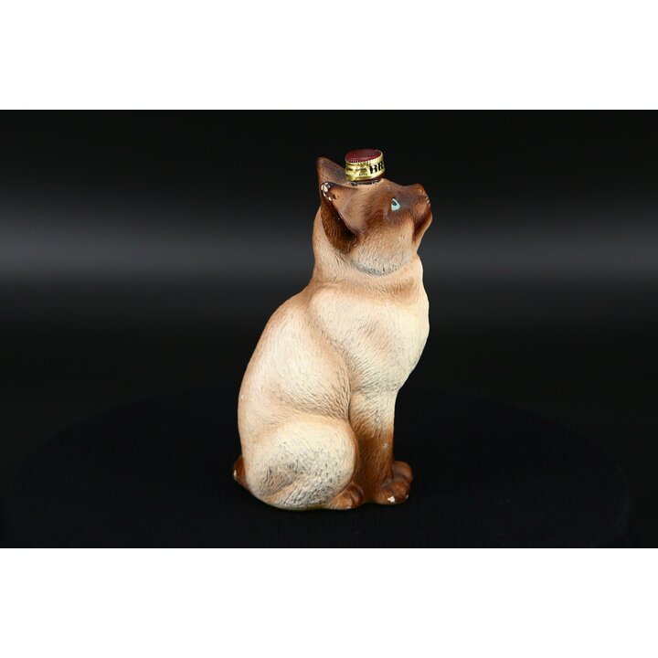 Bouteille Figurative Chat Siamois pour Brandy, Céramique, Espagne, années 90