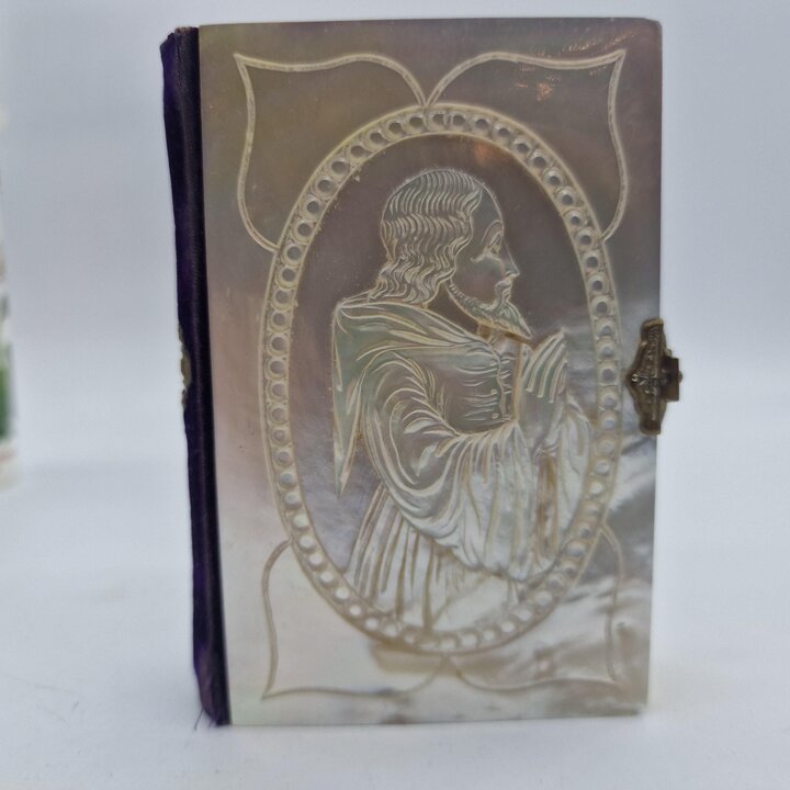 Missal Antigo em Madrepérola Novísimo Diamante Divino Séc. XIX