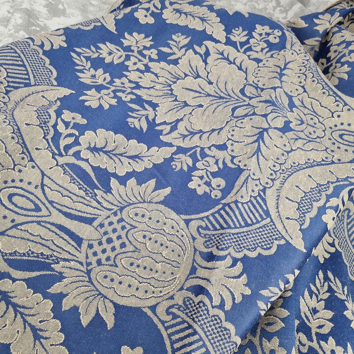 Tissu Jacquard de Coton Vintage Espagne Milieu XXe 160 cm de Large