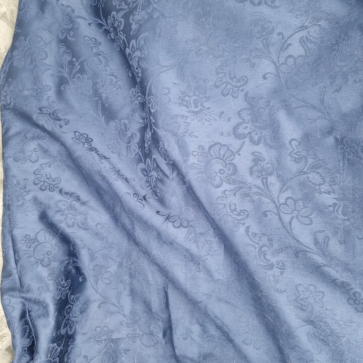 Tessuto Damascato Floreale Spagnolo Vintage 280x480 cm - Blu