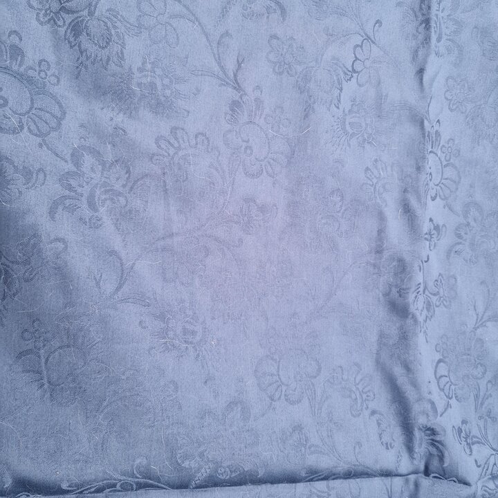 Vintage Spanischer Damaststoff 280x480 cm - Blaues Satingewebe