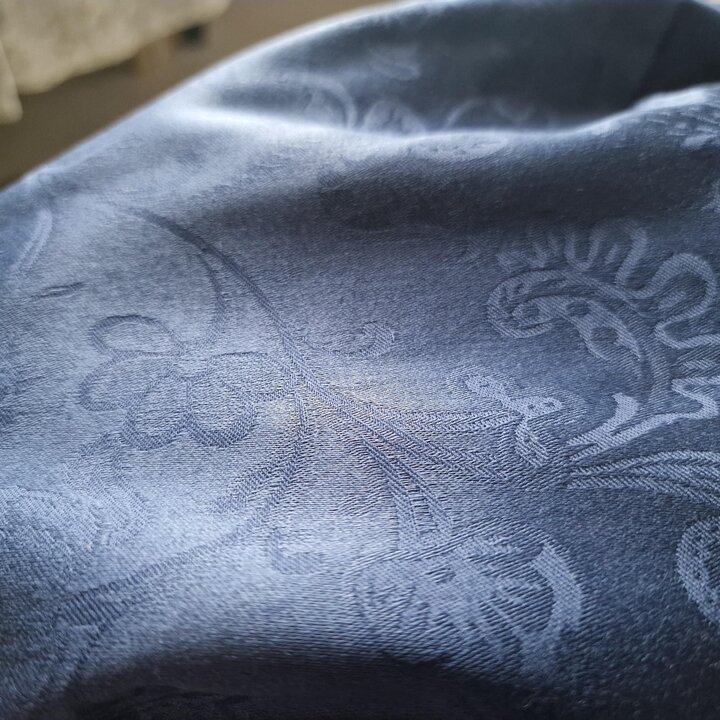 Tessuto Damascato Floreale Spagnolo Vintage 280x480 cm - Blu