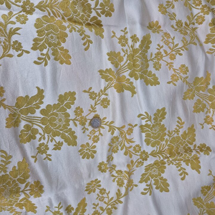 Tessuto Jacquard di Valencia Metà del Secolo Lurex Oro 130 cm