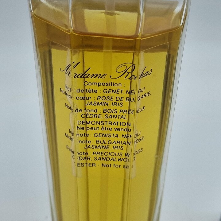ヴィンテージ香水 オードトワレ - マダムロシャス パリ 100ml 試供品 テスターボトル, 希少 クラシック フローラル アルデハイド調 フレグランス フランス製 1980年代 コレクターズアイテム 貴重