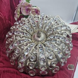 Lámpara de Techo Vintage, Plafón de Cristal y Latón Plateado, Araña de Techo Retro, 3 Luces E27, Iluminación de Salón y Recibido