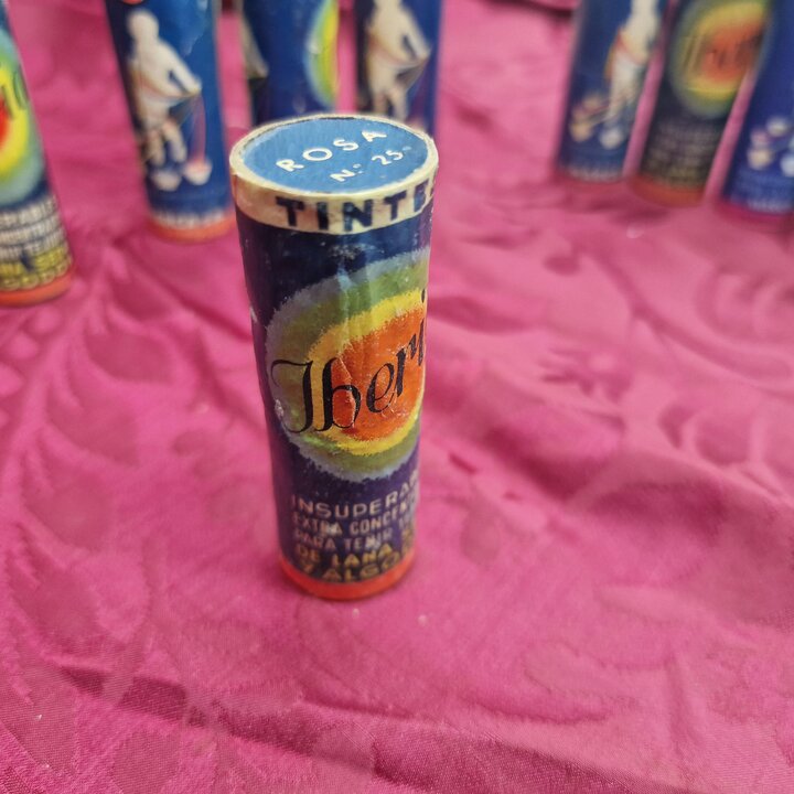 Vintage Fabric Dye Tubes Tintes Iberia Spanish Textile Pigments Set 1960s Collectible Home Dyeing Supplies Iberia Barcelona
