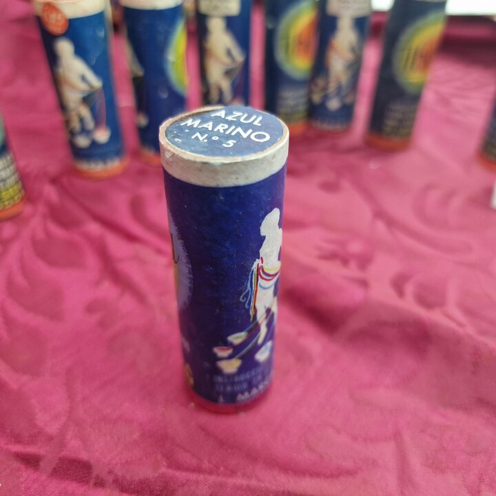 Corantes de Tecido Vintage Tintes Iberia Conjunto de Pigmentos Texteis Espanhois Anos 1960 Tubos de Corante Colecionaveis Barcel