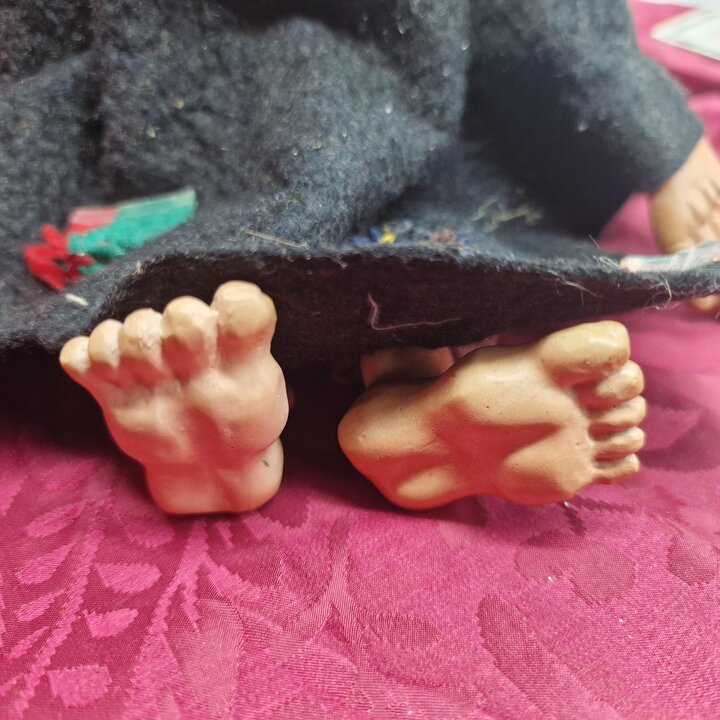 Colección de 5 Muñecos Manit Hechiceros Cerámica Valencia España Años 80 Escultura Caricaturesca Satírica Española Folk Art