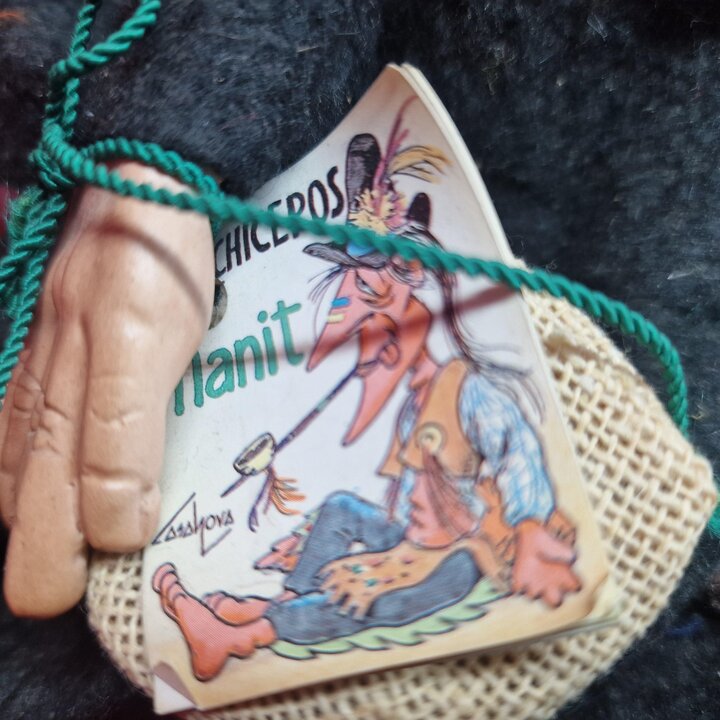 Collezione di 5 Bambole Manit Hechiceros Ceramica Valencia Spagna Anni 80 Scultura Caricatura Satirica Spagnola Arte Popolare