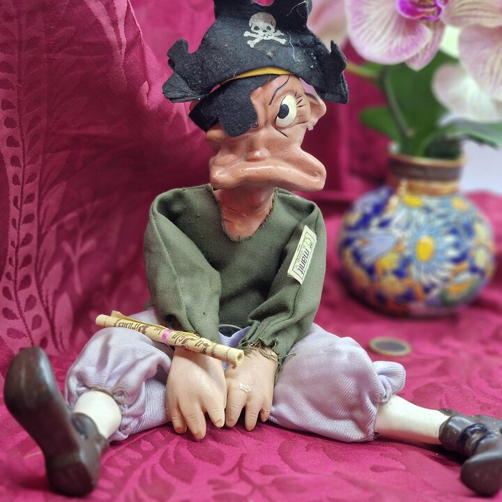 Colección de 5 Muñecos Manit Hechiceros Cerámica Valencia España Años 80 Escultura Caricaturesca Satírica Española Folk Art