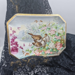 Prato decorativo de porcelana Limoges - Século XIX