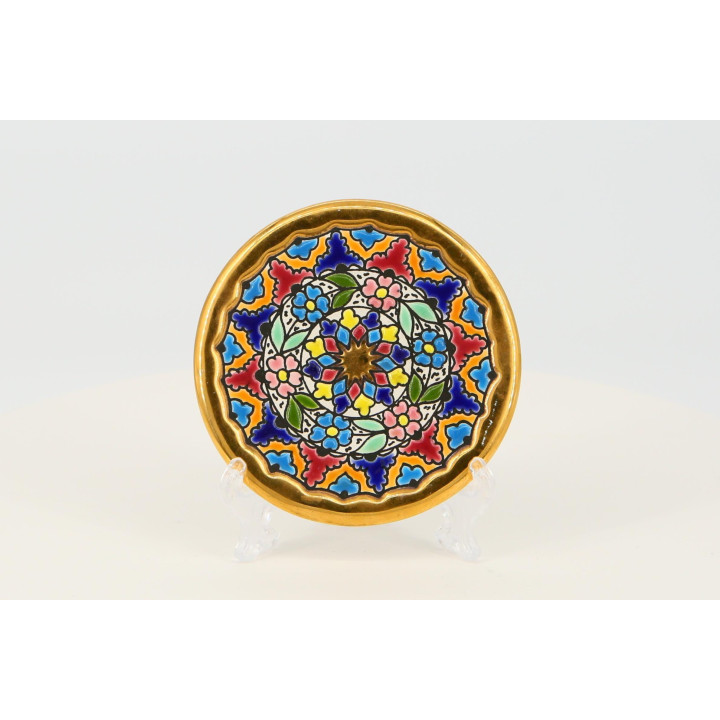 Piatto Cercolon Vintage Ceramica Spagnola Oro 24K