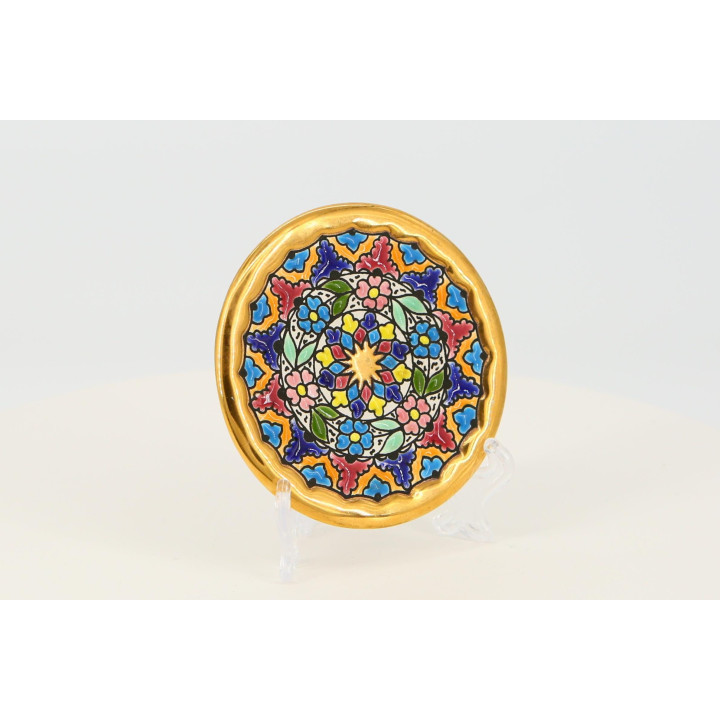 Piatto Cercolon Vintage Ceramica Spagnola Oro 24K