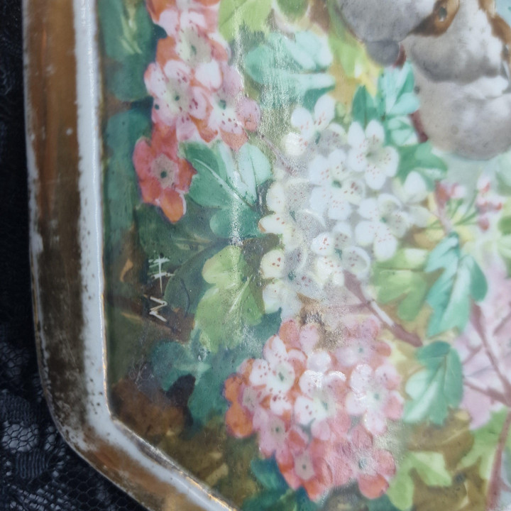 Dekoracyjny talerz z porcelany Limoges - XIX wiek