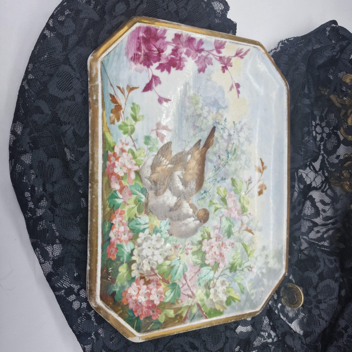 Plato decorativo de porcelana de Limoges - Siglo XIX