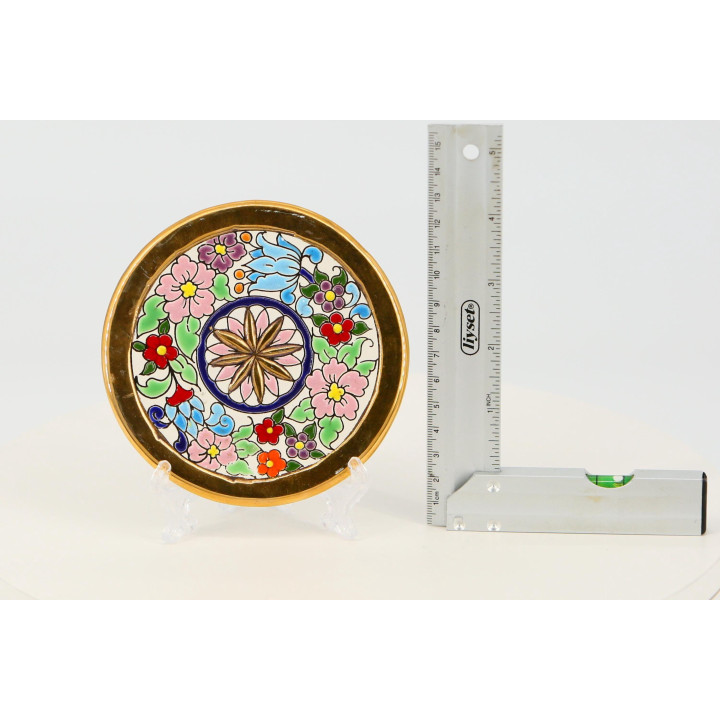 Vintage Artecer Sevilla Keramisch Bord - 24k Goud - Jaren 70