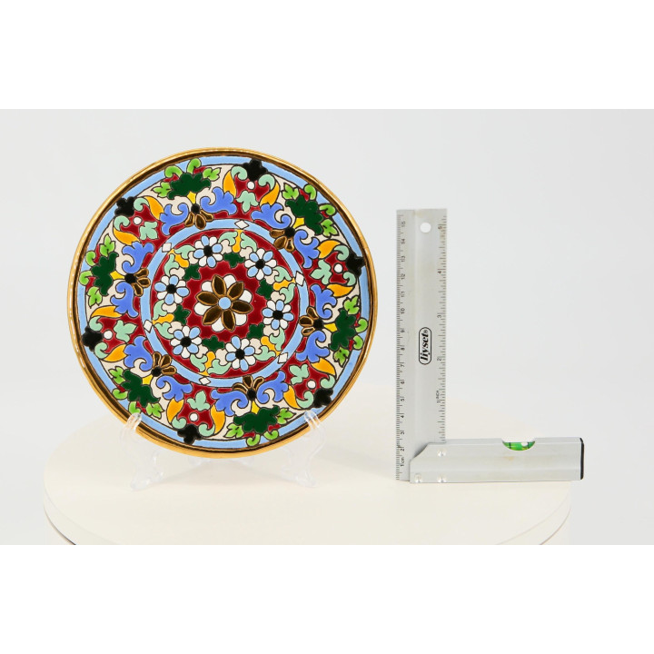 セビリアルテ陶器製装飾皿 17cm - J. Moreno 24KTゴールド