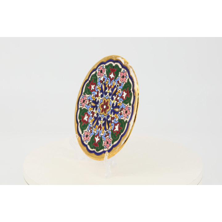 Vintage Sevillarte Keramisch Bord - 24k Goud - Sevilla 1970s