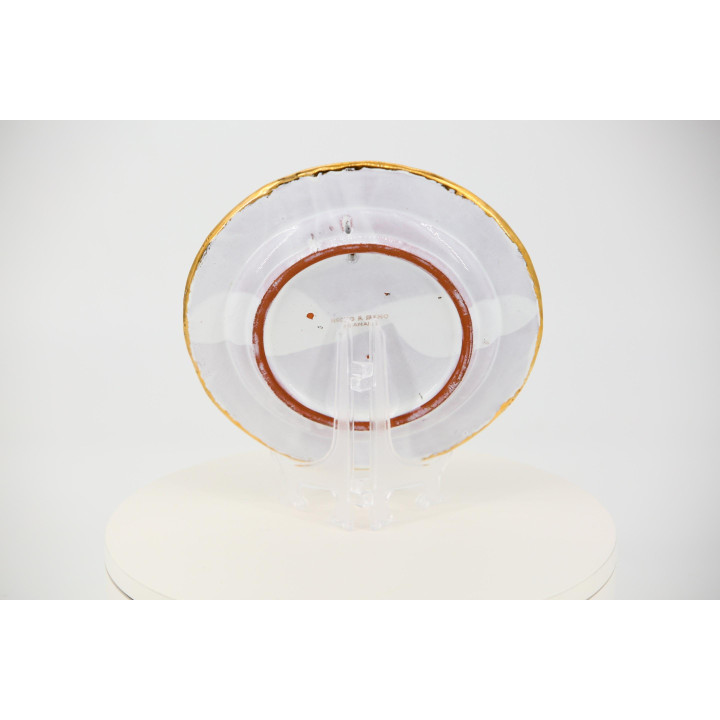 Talerz Ceramiczny Fajalauza Grenada Vintage - 21cm Złocony