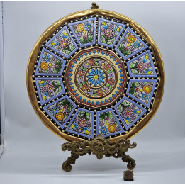 Prato Decorativo Cearco 31cm Cerâmica e Ouro 24K - Espanha
