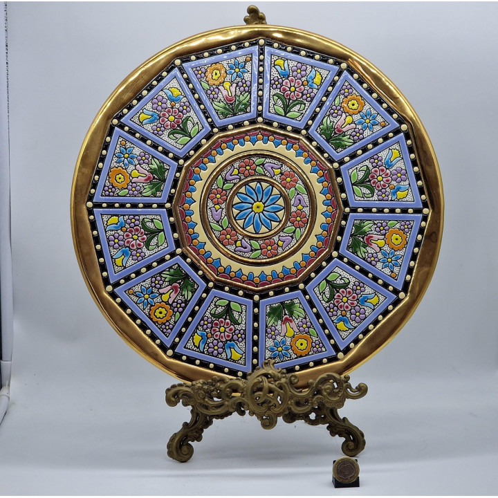 Cearco 31cm Decorative Ceramic Plate 24K Gold - Spain