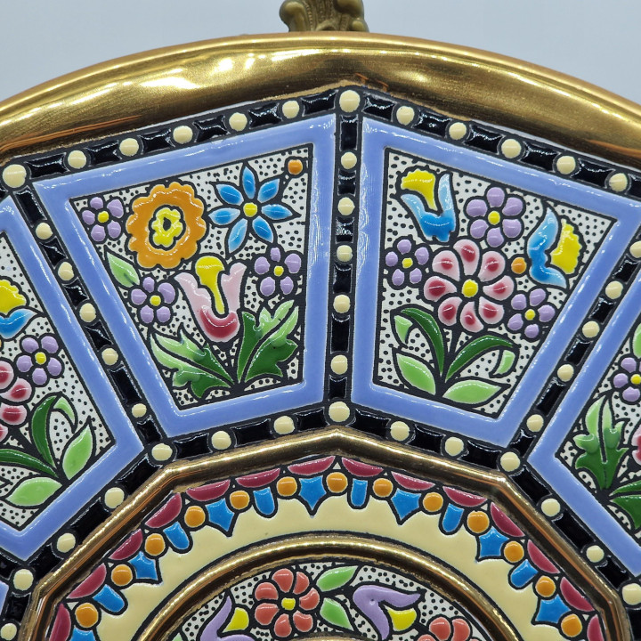 Cearco 31cm Decorative Ceramic Plate 24K Gold - Spain