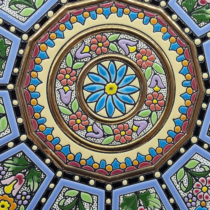 Plato Decorativo Cearco 31cm Cerámica y Oro 24K - España