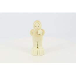 Snowbabies Figuur van Department 56 en Goebel, Bisque Porseleinen Jongen met Ster, Vintage Jaren 90 Kerstdecoratie, met Originel